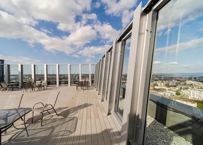 アパート Ans Hanza Tower No 533 - Swimming Pool, Sauna, Jacuzzi, Viewing Terrace シュチェチン